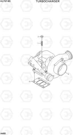 A460 TURBOCHARGER HL757-9S, Hyundai