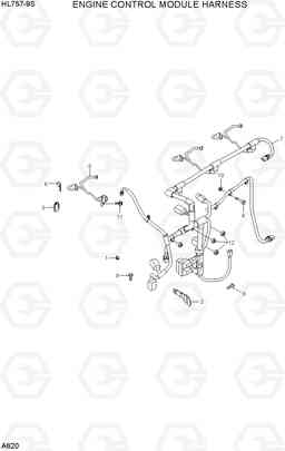 A620 ENGINE CONTROL MODULE HARNESS HL757-9S, Hyundai