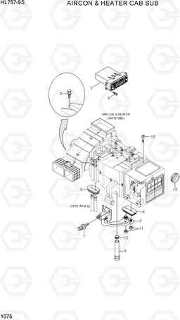 1075 AIRCON & HEATER CAB SUB HL757-9S(BRAZIL), Hyundai