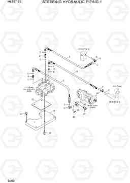 3060 STEERING HYDRAULIC PIPING 1 HL757-9S(BRAZIL), Hyundai