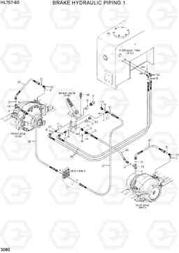 3080 BRAKE HYDRAULIC PIPING 1 HL757-9S(BRAZIL), Hyundai