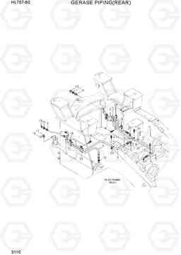 3110 GREASE PIPING(REAR) HL757-9S(BRAZIL), Hyundai