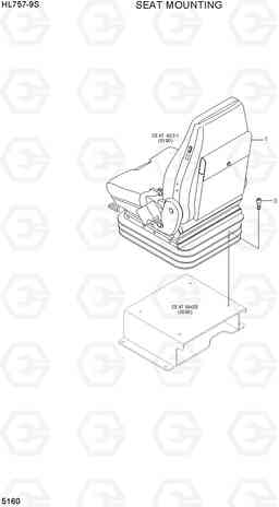 5160 SEAT MOUNTING HL757-9S(BRAZIL), Hyundai