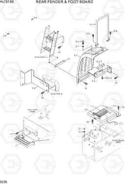 5225 REAR FENDER & FOOT BOARD HL757-9S(BRAZIL), Hyundai