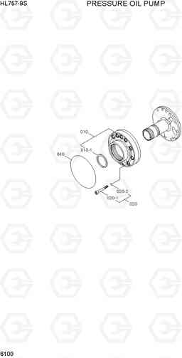 6100 PRESSURE OIL PUMP HL757-9S(BRAZIL), Hyundai