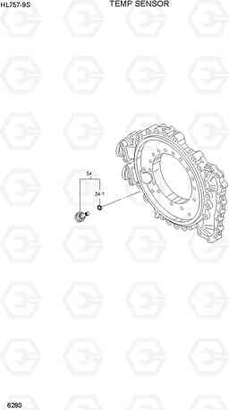 6280 TEMP SENSOR HL757-9S(BRAZIL), Hyundai