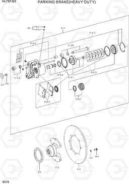6315 PARKING BRAKE(HEAVY DUTY) HL757-9S(BRAZIL), Hyundai