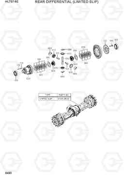 6490 REAR DIFFERENTIAL(LIMITED SLIP) HL757-9S(BRAZIL), Hyundai