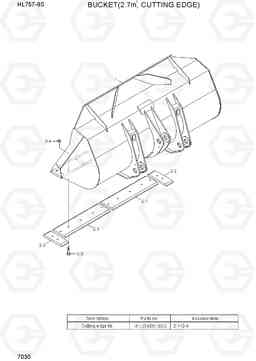 7030 BUCKET(2.7M3, CUTTING EDGE) HL757-9S(BRAZIL), Hyundai