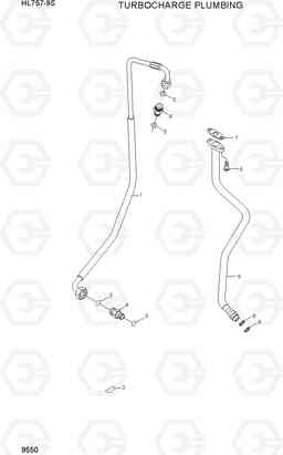 9550 TURBOCHARGER PLUMBING HL757-9S(BRAZIL), Hyundai