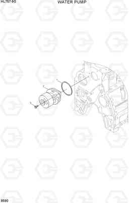 9590 WATER PUMP HL757-9S(BRAZIL), Hyundai