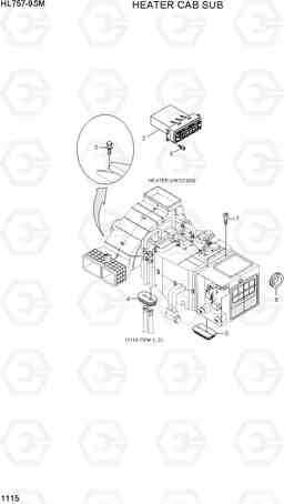 1115 HEATER CAB SUB HL757-9SM, Hyundai