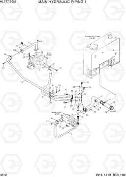 3010 MAIN HYDRAULIC PIPING 1 HL757-9SM, Hyundai