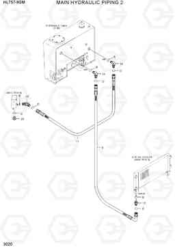 3020 MAIN HYDRAULIC PIPING 2 HL757-9SM, Hyundai