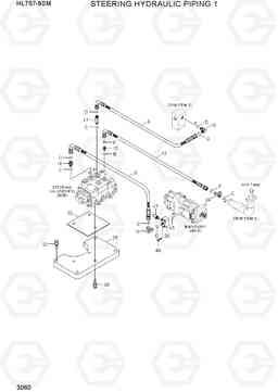 3060 STEERING HYDRAULIC PIPING 1 HL757-9SM, Hyundai