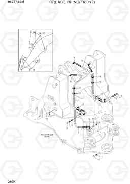 3100 GREASE PIPING(FRONT) HL757-9SM, Hyundai