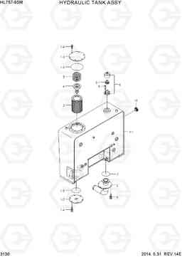 3130 HYDRAULIC TANK ASSY HL757-9SM, Hyundai