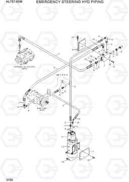 3150 EMERGENCY STEERING HYD PIPING HL757-9SM, Hyundai