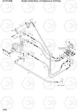 3160 RIDE CONTROL HYDRAULIC PIPING HL757-9SM, Hyundai