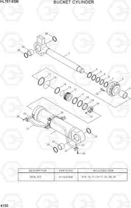 4150 BUCKET CYLINDER HL757-9SM, Hyundai