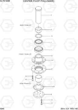 5040 CENTER PIVOT PIN(LOWER) HL757-9SM, Hyundai