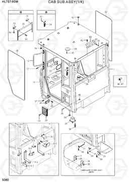 5080 CAB SUB ASSY(1/4) HL757-9SM, Hyundai