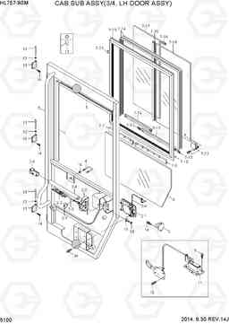 5100 CAB SUB ASSY(3/4, LH DOOR ASSY) HL757-9SM, Hyundai