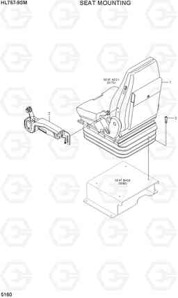 5160 SEAT MOUNTING HL757-9SM, Hyundai