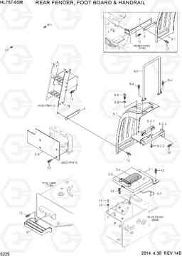 5225 REAR FENDER, FOOT BOARD AND HANDRAIL HL757-9SM, Hyundai