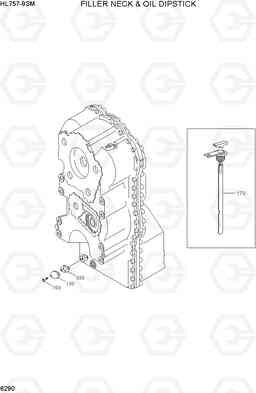 6290 FILLER NECK & OIL DIPSTICK HL757-9SM, Hyundai