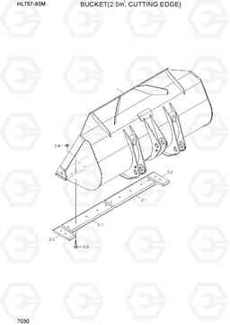 7030 BUCKET(2.5M3, CUTTING EDGE) HL757-9SM, Hyundai