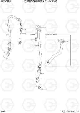 9550 TURBOCHARGER PLUMBING HL757-9SM, Hyundai
