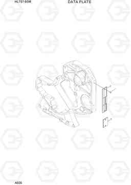 A020 DATA PLATE HL757-9SM, Hyundai