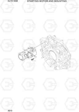 A510 STARTING MOTOR AND MOUNTING HL757-9SM, Hyundai