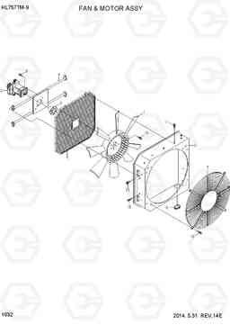 1032 FAN & MOTOR ASSY HL757TM-9, Hyundai