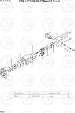 1033 FAN MOTOR(FAN, FORWARD ONLY) HL757TM-9, Hyundai