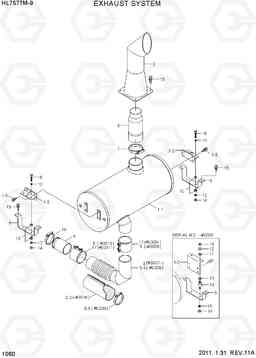 1060 EXHAUST SYSTEM HL757TM-9, Hyundai