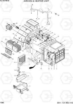 1080 AIRCON & HEATER UNIT HL757TM-9, Hyundai