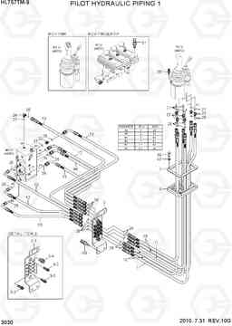 3030 PILOT HYDRAULIC PIPING 1 HL757TM-9, Hyundai