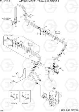 3051 ATTACHMENT HYDRAULIC PIPING 2 HL757TM-9, Hyundai
