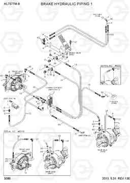 3080 BRAKE HYDRAULIC PIPING 1 HL757TM-9, Hyundai