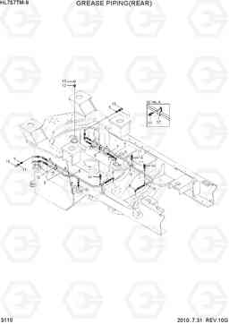3110 GREASE PIPING(REAR) HL757TM-9, Hyundai