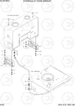 3120 HYDRAULIC TANK GROUP HL757TM-9, Hyundai