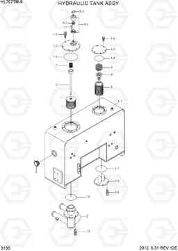 3130 HYDRAULIC TANK ASSY HL757TM-9, Hyundai