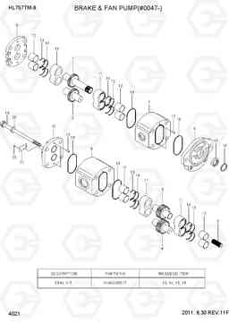 4021 FAN & BRAKE PUMP(#0047-) HL757TM-9, Hyundai