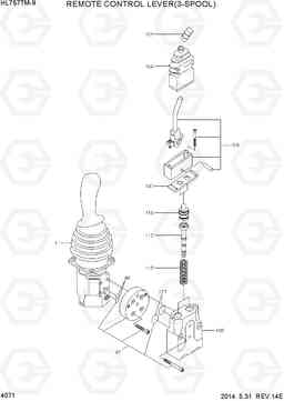 4071 REMOTE CONTROL LEVER(3-SPOOL) HL757TM-9, Hyundai