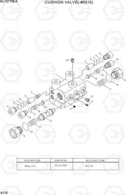 4110 CUSHION VALVE(-#0164) HL757TM-9, Hyundai