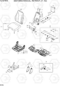 5174 SEAT(MECHANICAL, RETRACT, 3