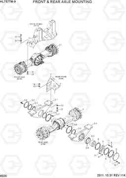 6020 FRONT & REAR AXLE MOUNTING HL757TM-9, Hyundai