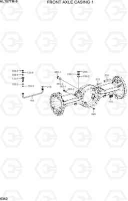 6340 FRONT AXLE CASING 1(-#0053) HL757TM-9, Hyundai